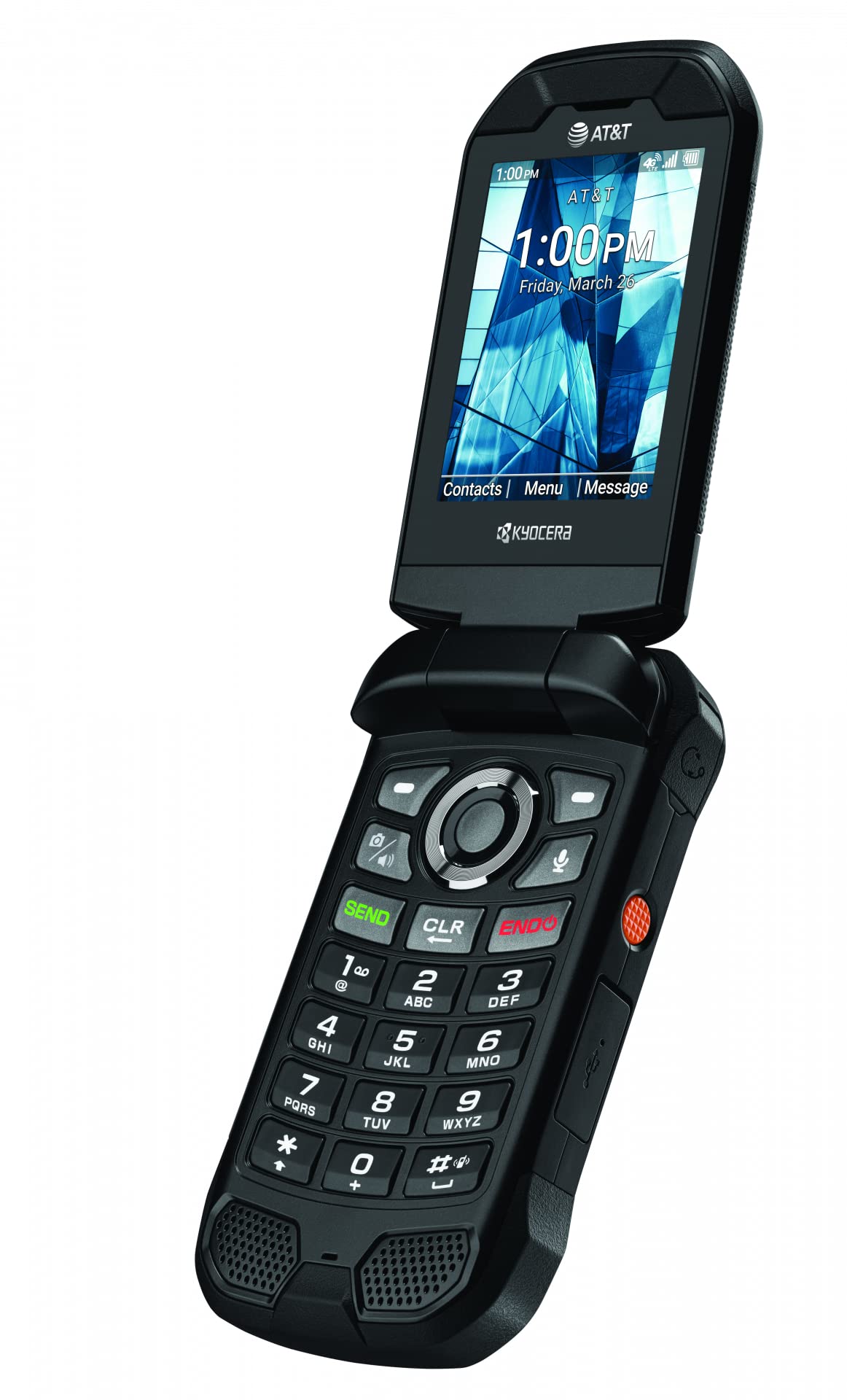 Black Rugged 4G LTE Flip Phone D585