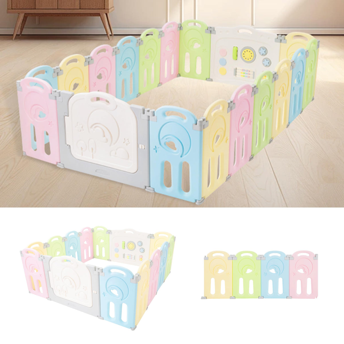 Large 14-Panel Baby Playpen N975
