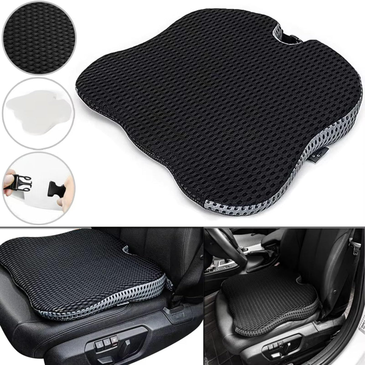 Memory Foam Grey Car Seat Booster Cushion H137