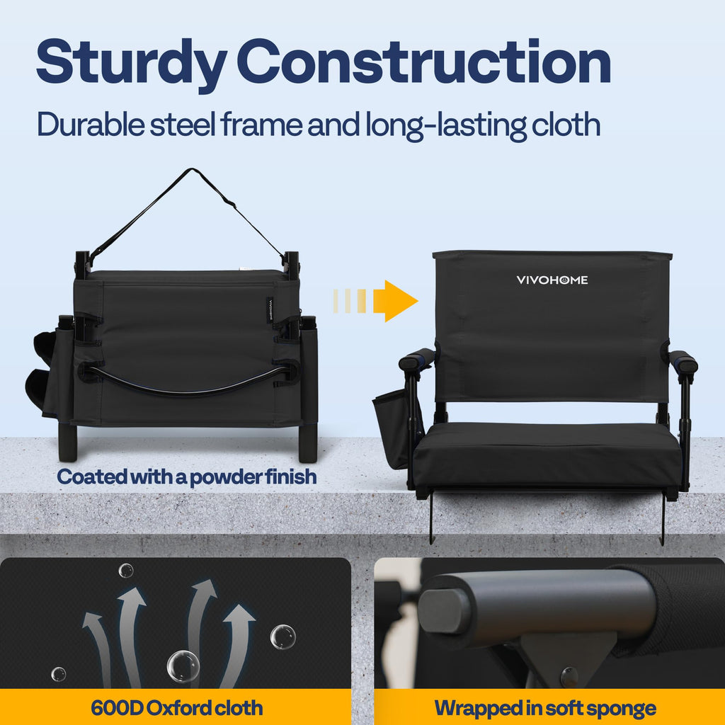 Stadium Seat with Back Support and 2.8" Cushion X42569