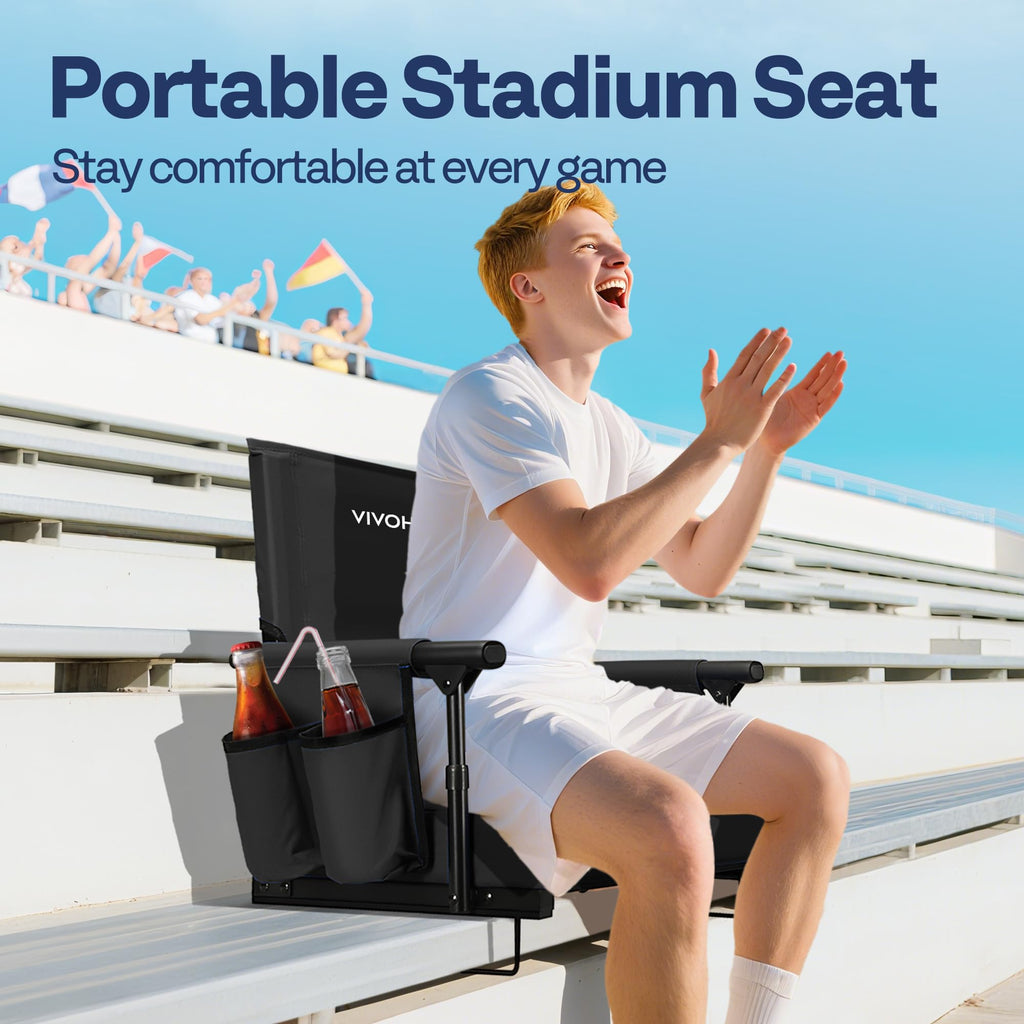 Stadium Seat with Back Support and 2.8" Cushion X42569