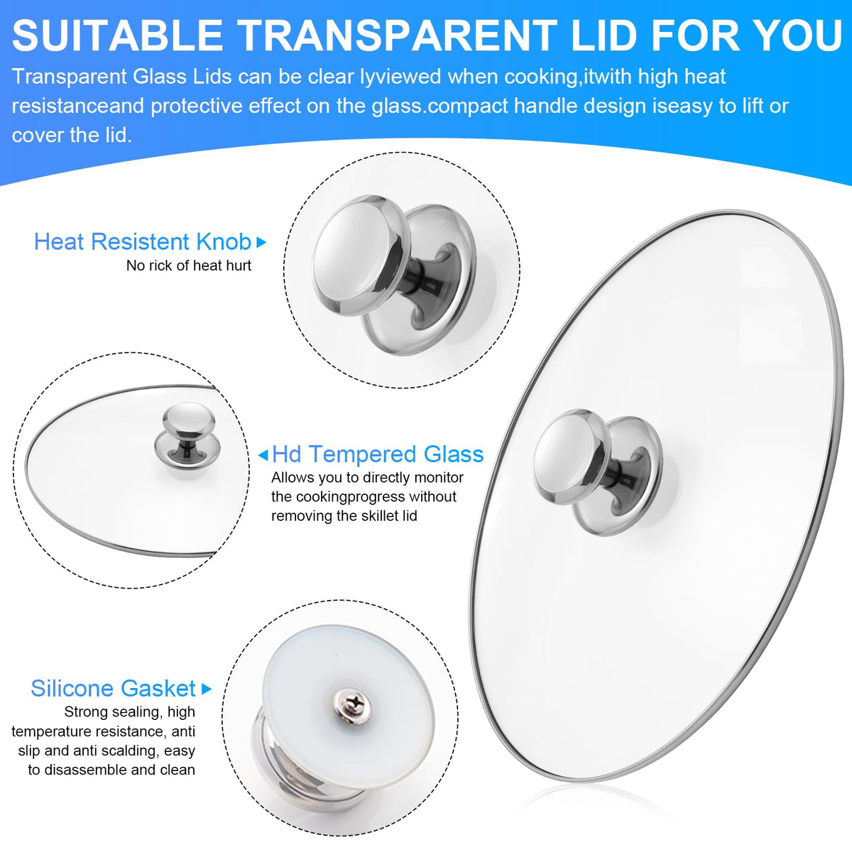 Oval Glass Lid 7 Quart Slow Cooker Replacement V695