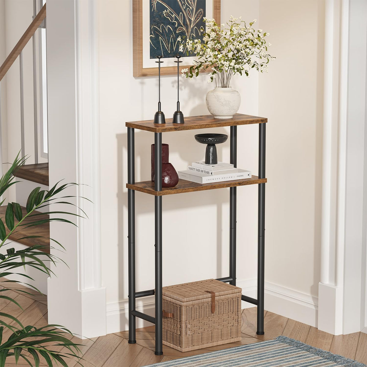 Narrow 15.7" 2-Tier Console Table Z56708