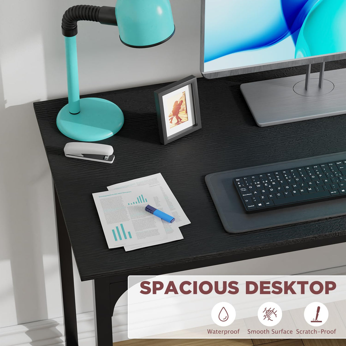 39 Inch Black Computer Desk X6511