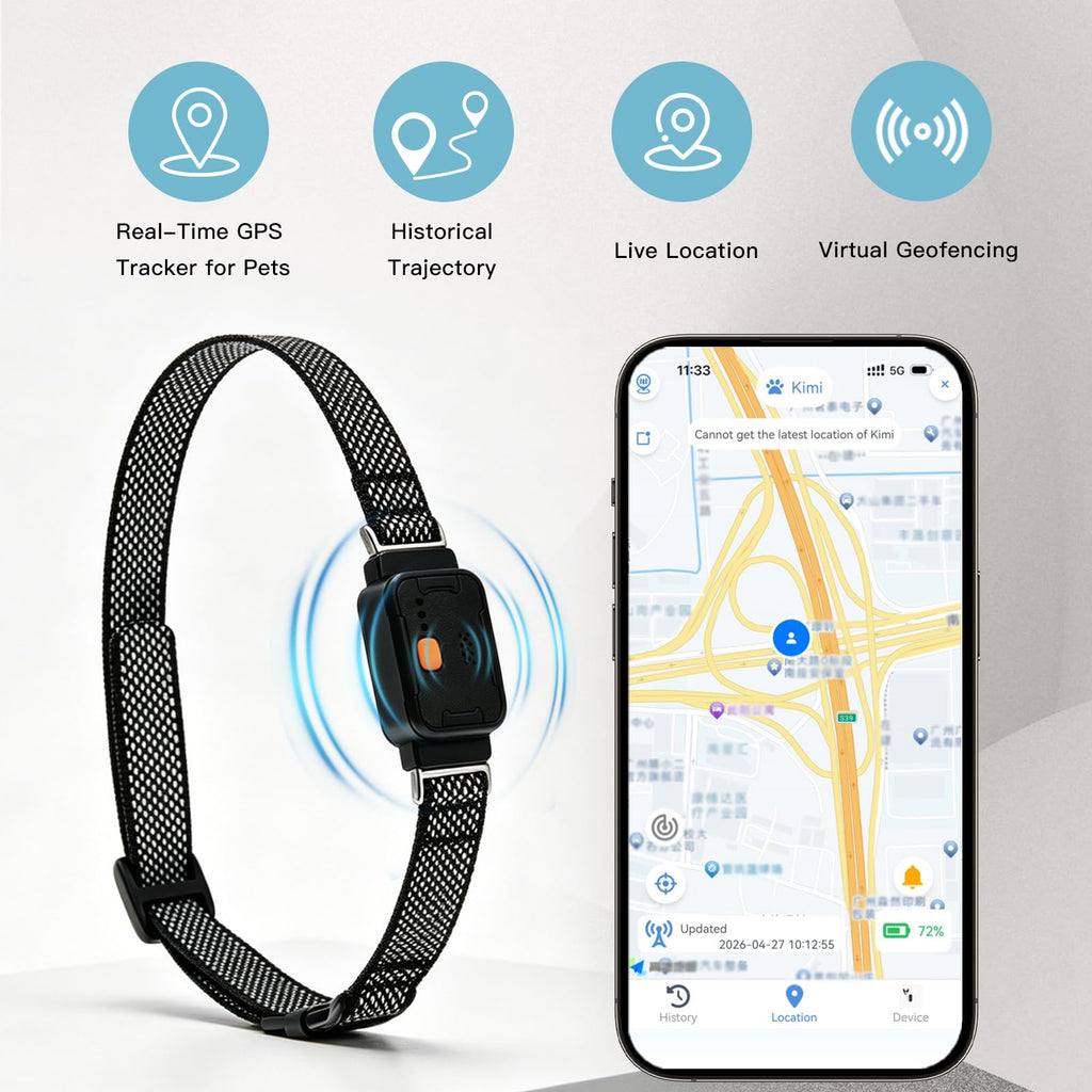 GPS Dog Collar & Pet Tracker Black L255653