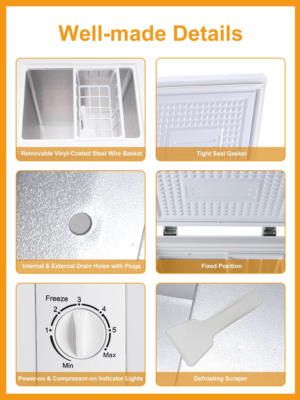 White 5.0 cu.ft Chest Freezer R2113