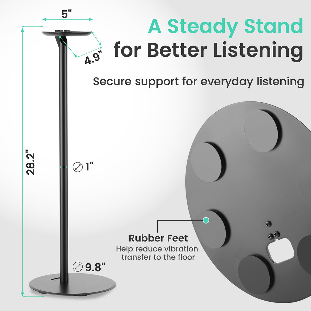Black 2 Pack Speaker Stands W299064