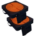 Black 2 Pack Heated Stadium Seat Cushions N623