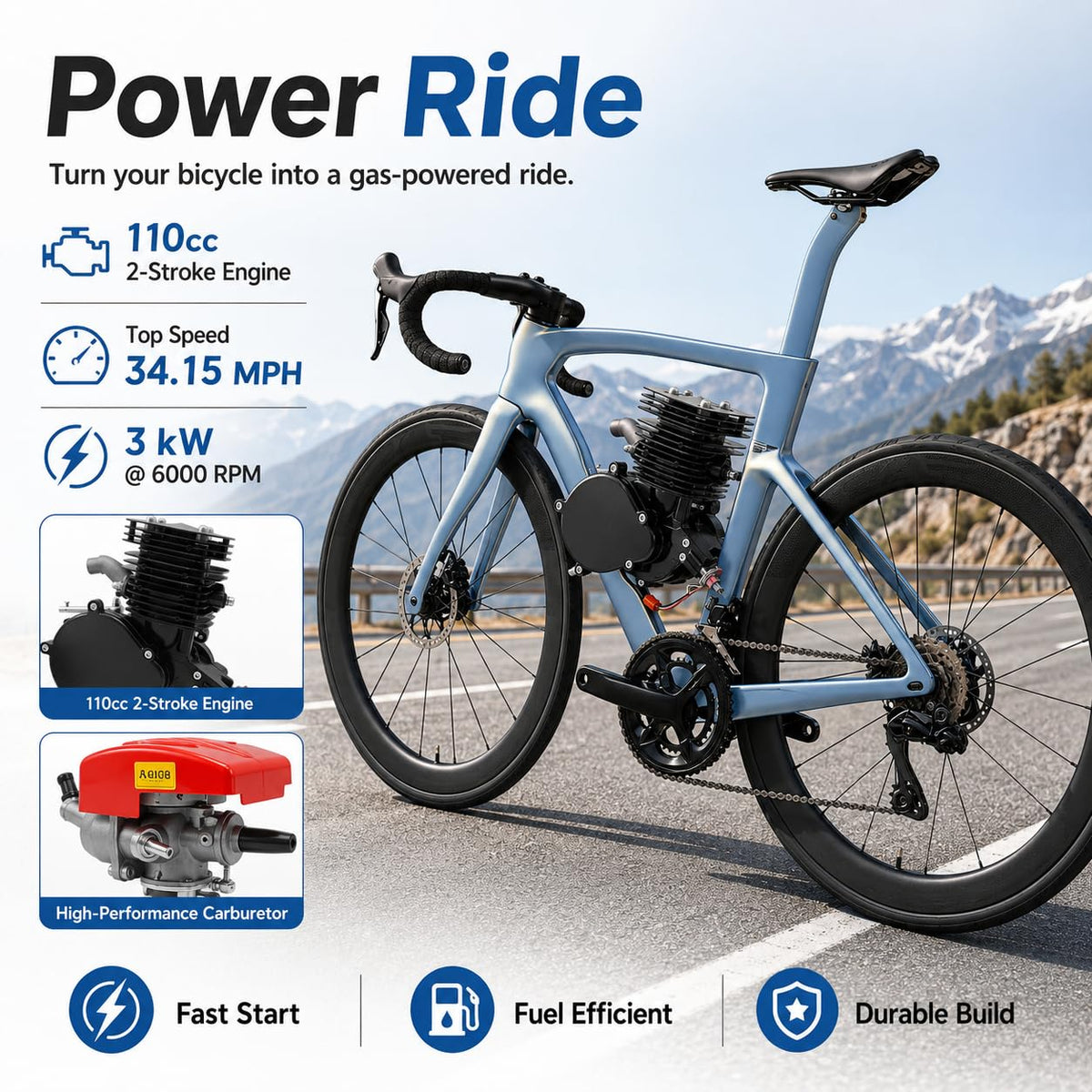 110cc 2-Stroke Bicycle Engine Kit H39018
