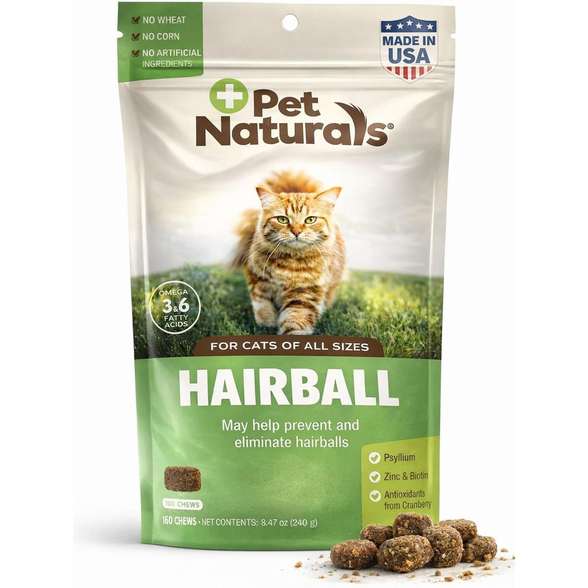 Chicken 160 Count Hairball Soft Chews for Cats I70831