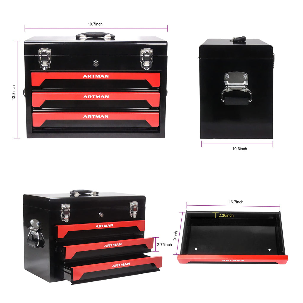 439-Piece Mechanic Tool Set in 3-Drawer Steel Box B4542