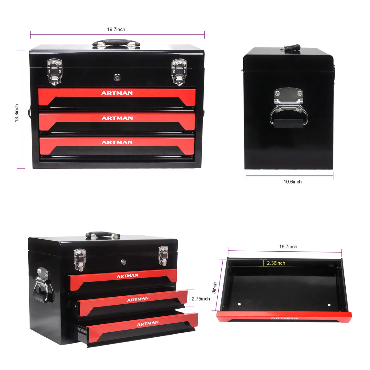 439-Piece Mechanic Tool Set in 3-Drawer Steel Box B4542