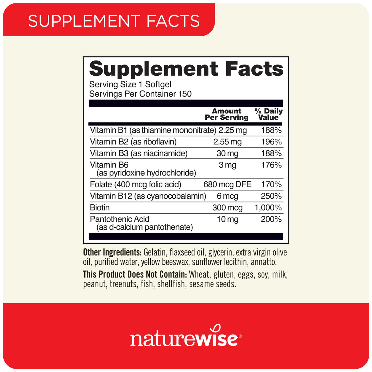 1000mg Omega 3 600mg EPA 400mg DHA 180ct & Vitamin B Complex 150 Softgels U437010