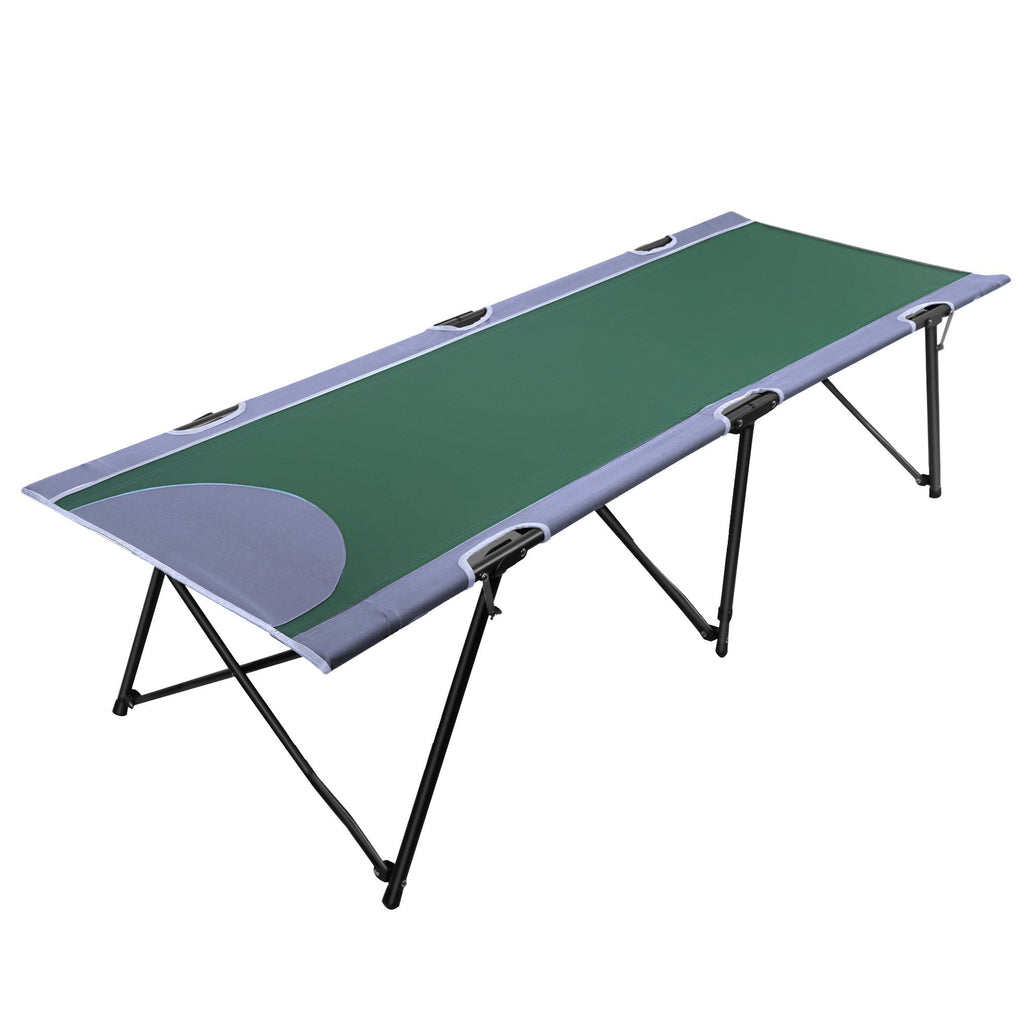 Green Folding Camping Cot with Carry Bag L7068