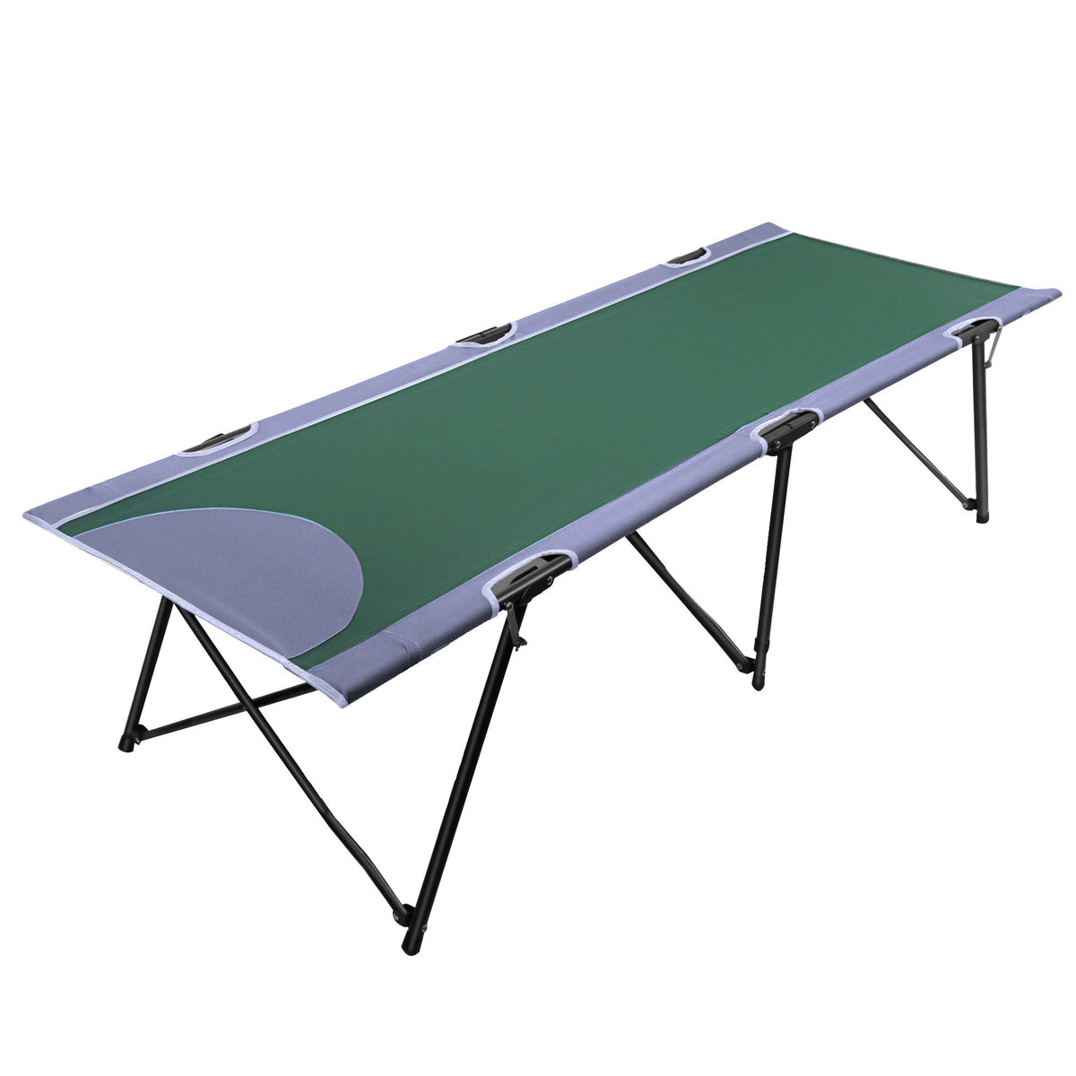 Green Folding Camping Cot with Carry Bag L7068