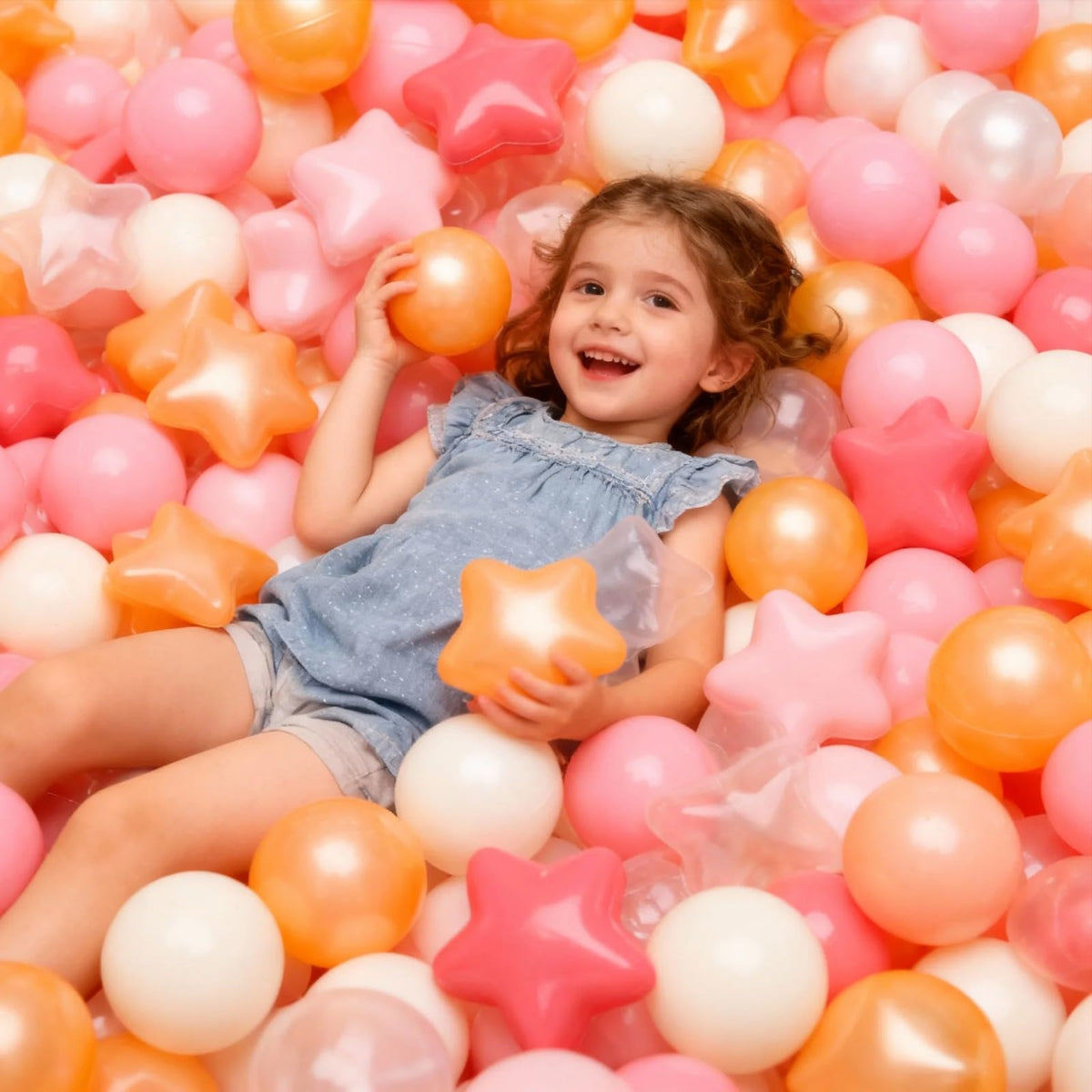 100PCS Phthalate-Free BPA-Free Non-Toxic Crush Proof Plastic Ball Pit Balls Q172