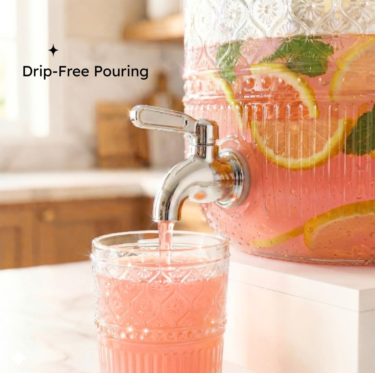 2 Gallon Glass Drink Dispenser H520825