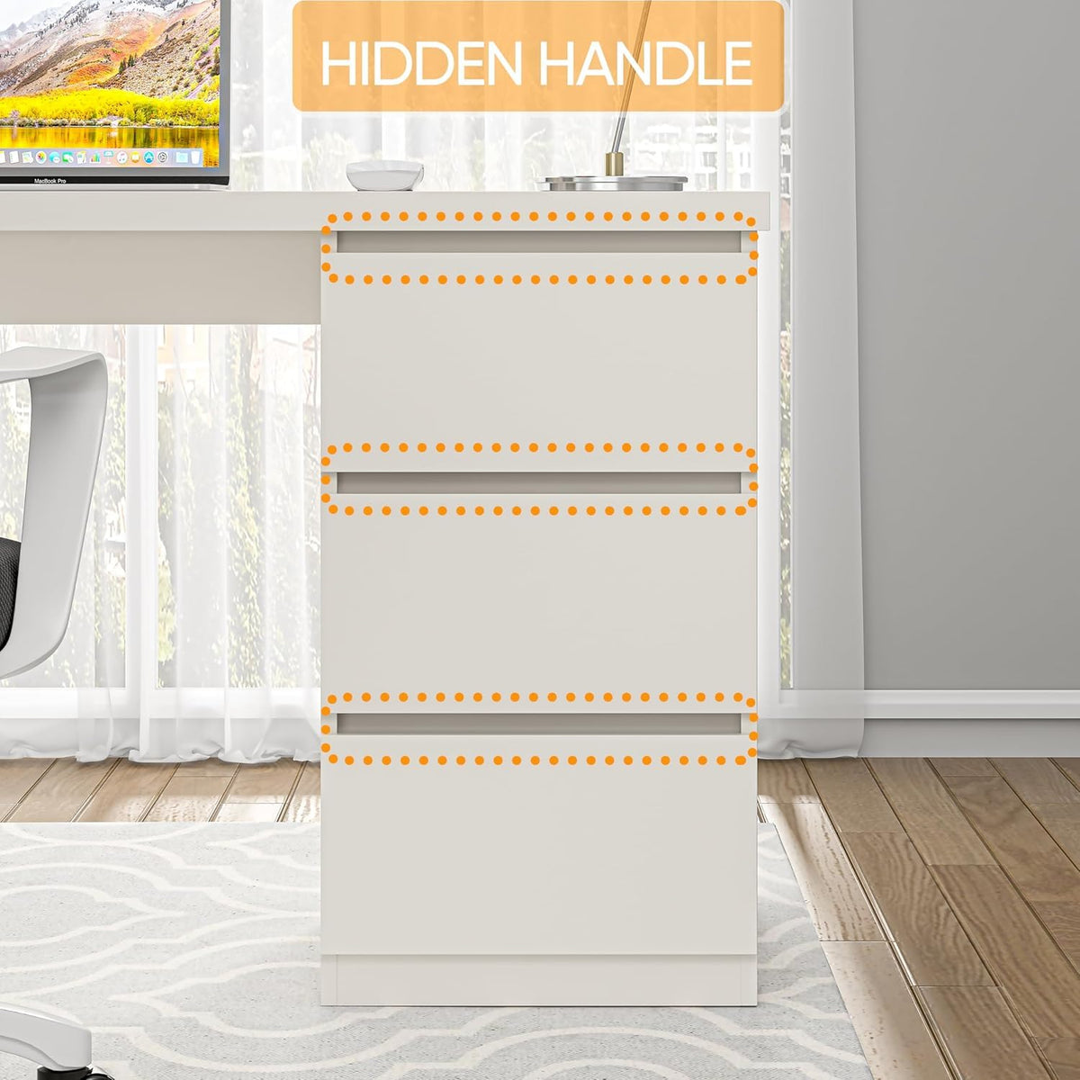 White Desk with Drawers E410203
