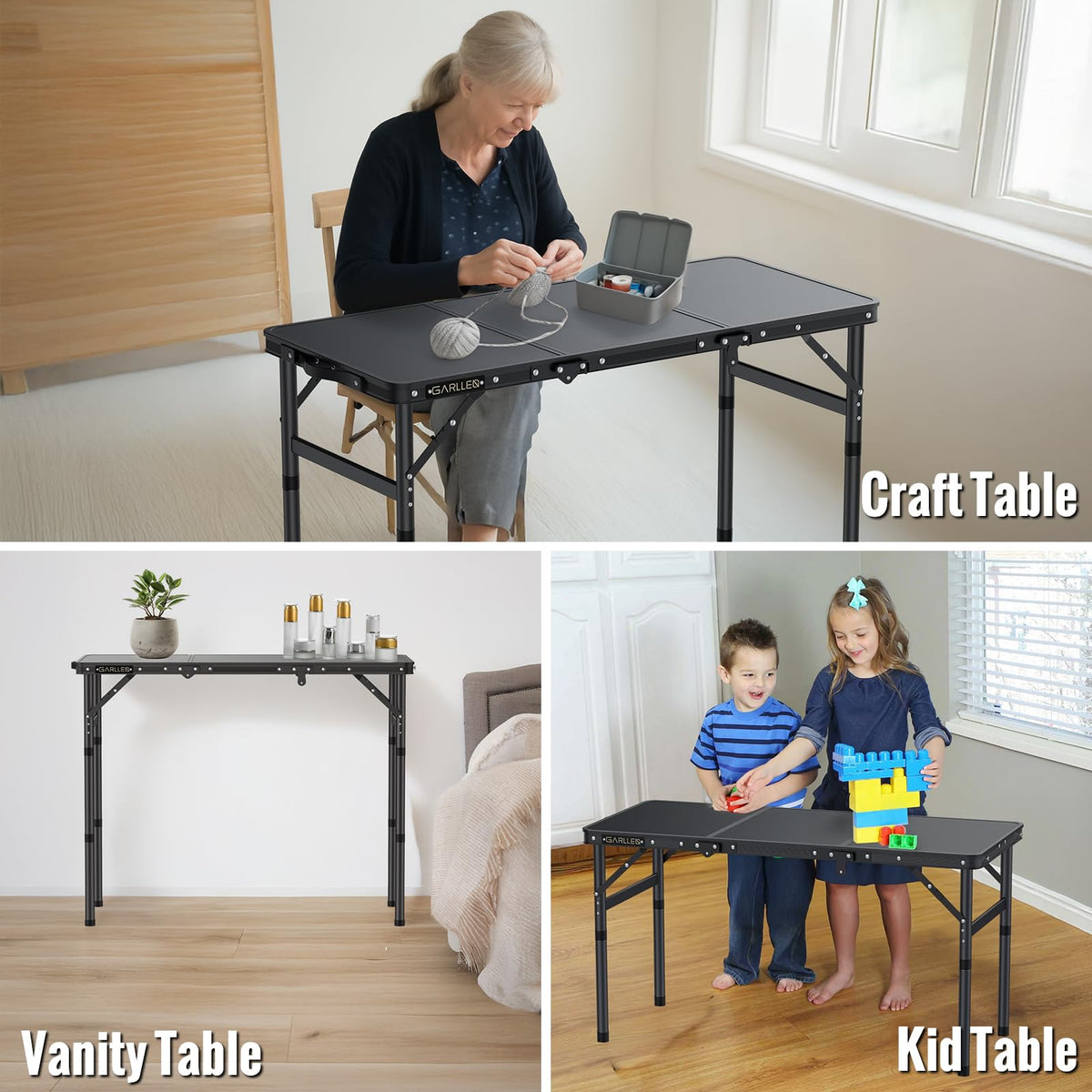 Folding Camping Table 3 Adjustable Height T56008