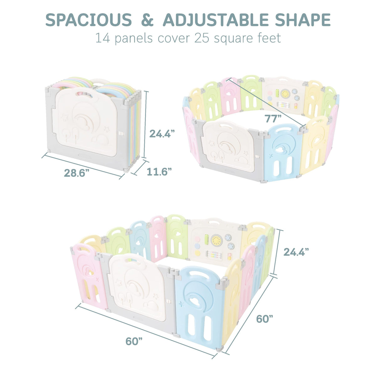 Large 14-Panel Baby Playpen N975