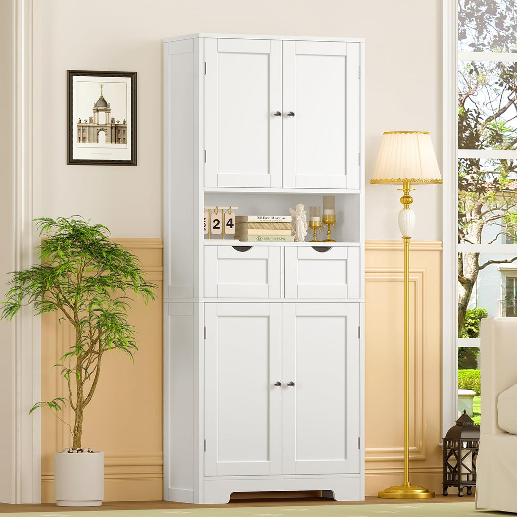 63.4"H Kitchen Pantry Cabinet with 4 Door Shelves Y43258