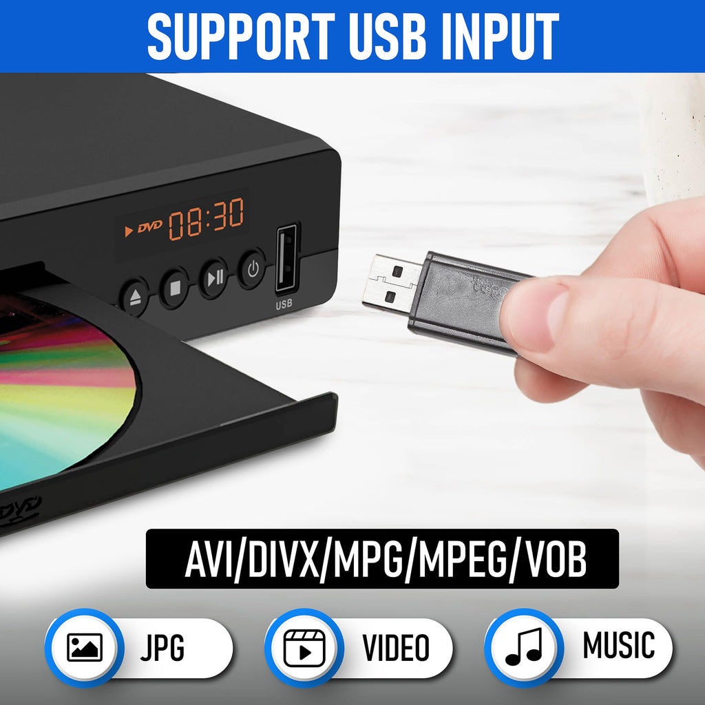 DVD Player with HDMI Port 1080P All Region USB Input Remote Control O149