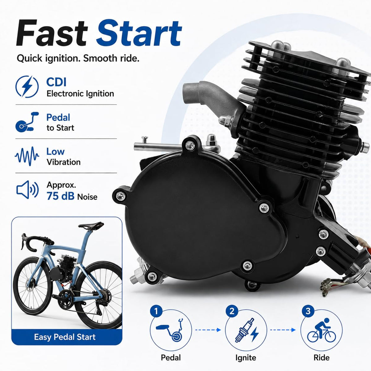 110cc 2-Stroke Bicycle Engine Kit H39018