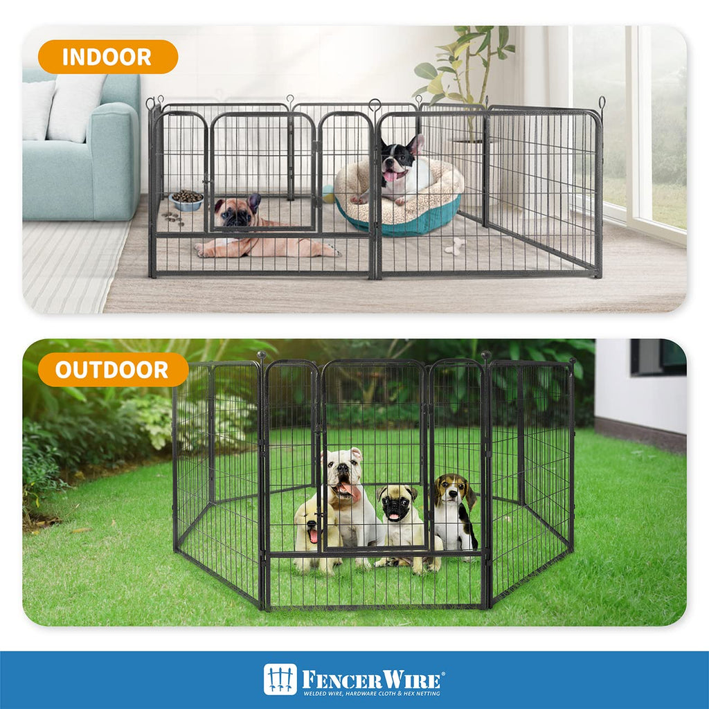 Foldable Metal Pet Playpen with Gate A8395