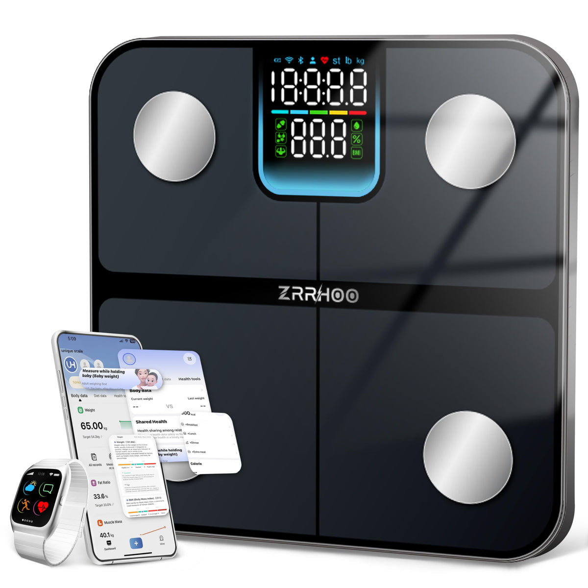 25 Body Composition Bluetooth Digital Weight Scale B42692