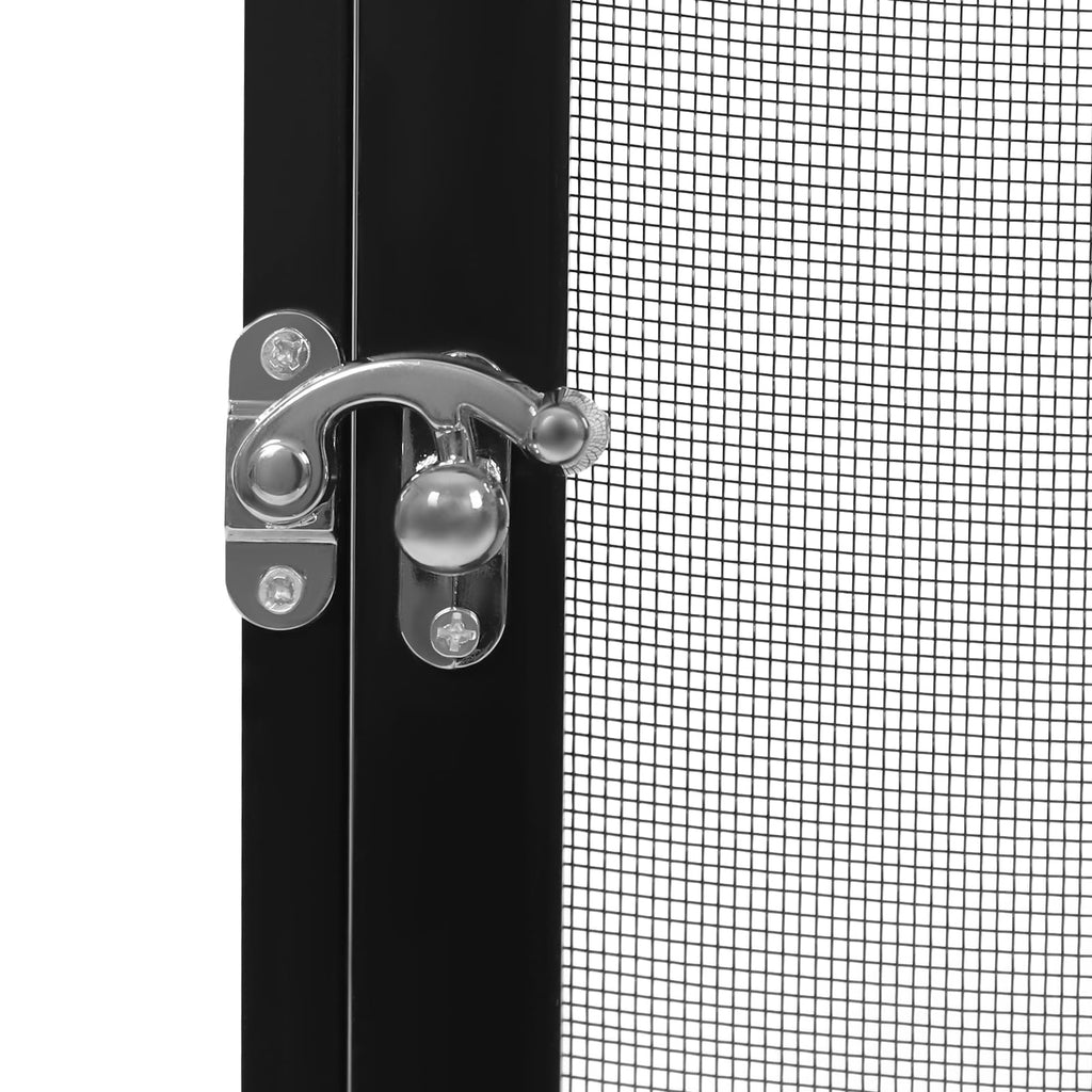 Black Large Aluminum Screen Reptile Terrarium Cage with Locking Latch H584203