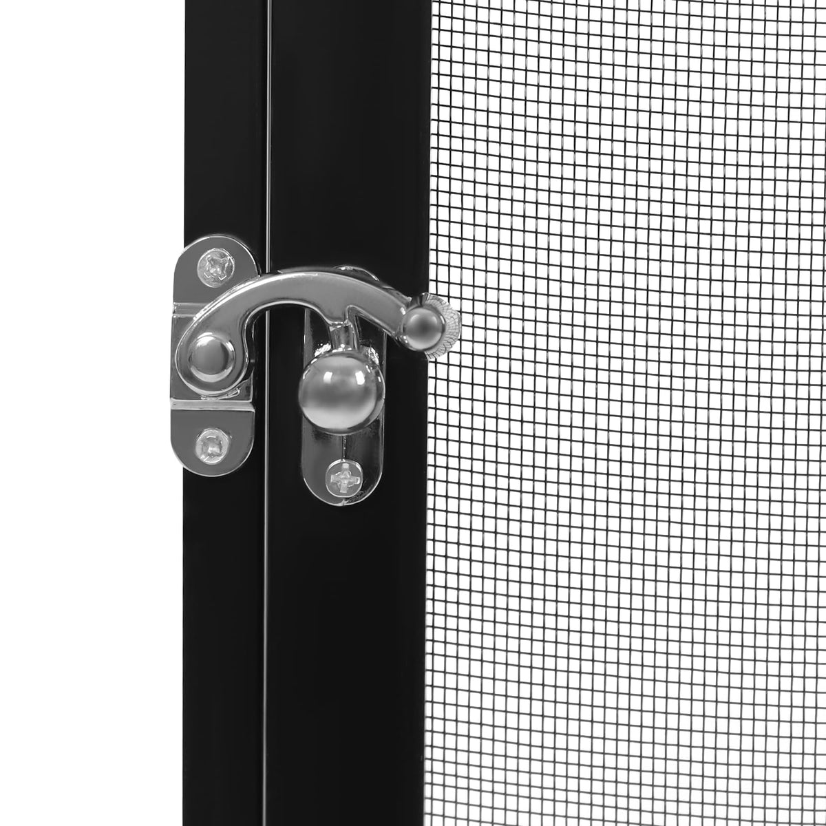 Black Large Aluminum Screen Reptile Terrarium Cage with Locking Latch H584203