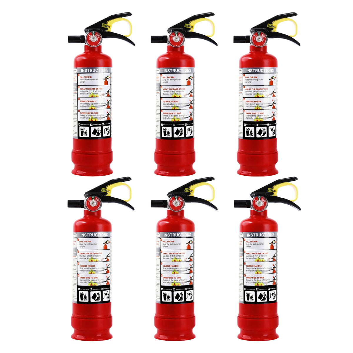 2.5 lb ABC Dry Chemical Fire Extinguishers 6-Pack G1732