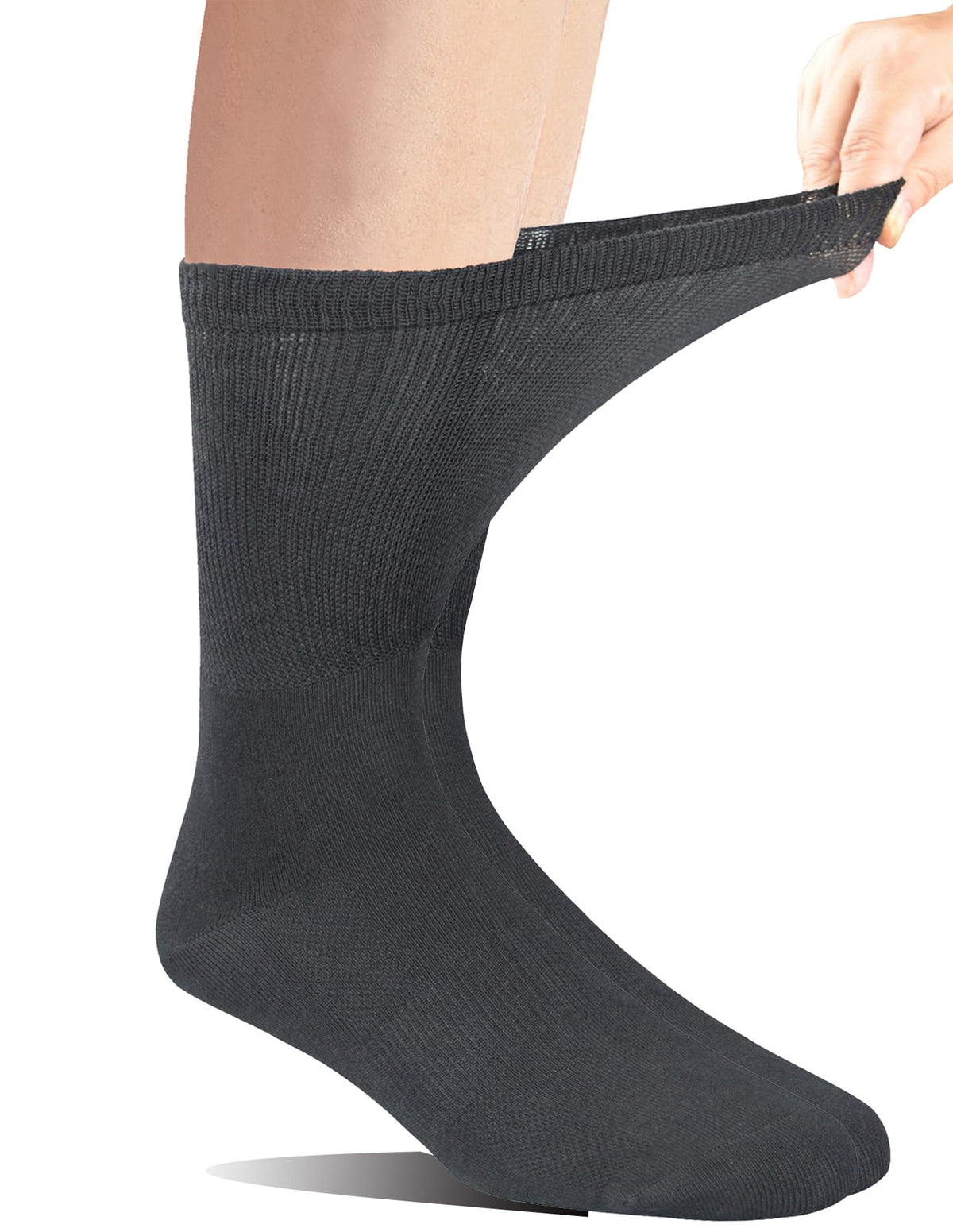 Men's 6 Pairs Bamboo Rayon Breathable Mid-Calf Socks with Arch Support T727