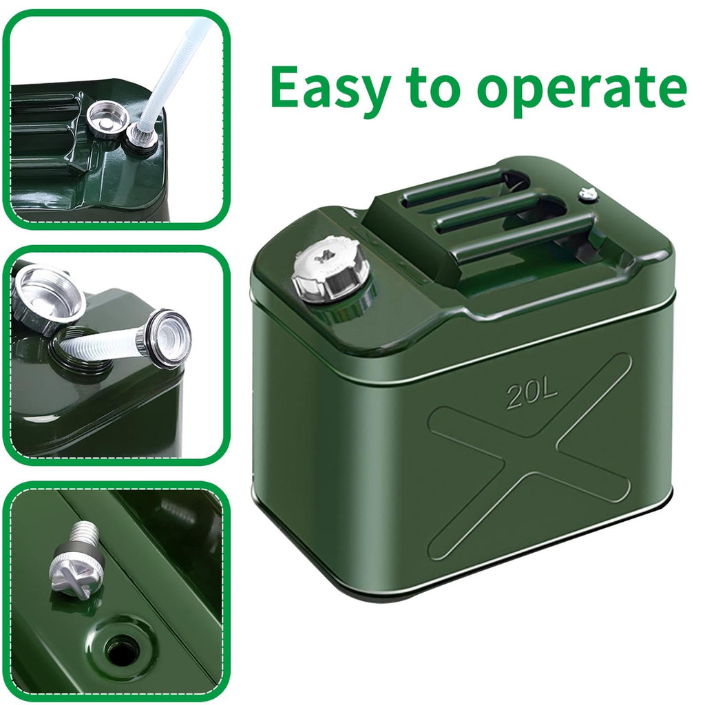 20L 5 Gallon Metal Water Can with Flexible Spout V1250