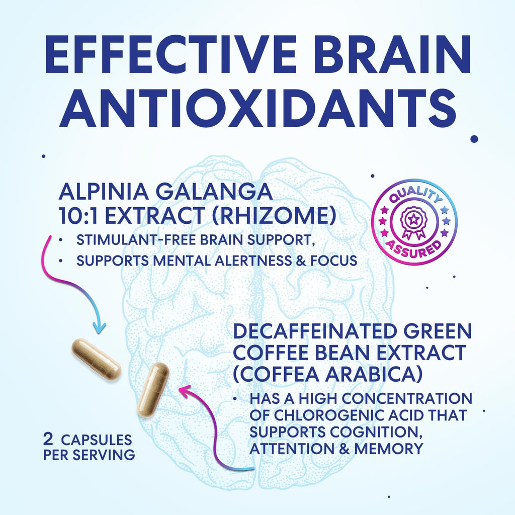 120 Capsules Brain Memory Supplement with Vitamin B6 B12 Folate & Phosphatidylserine K59676