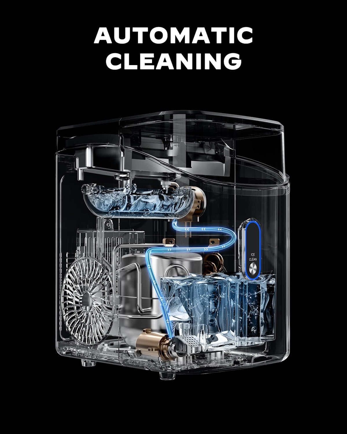 Nugget Pebble Ice Maker Countertop with Self-Cleaning Y866994