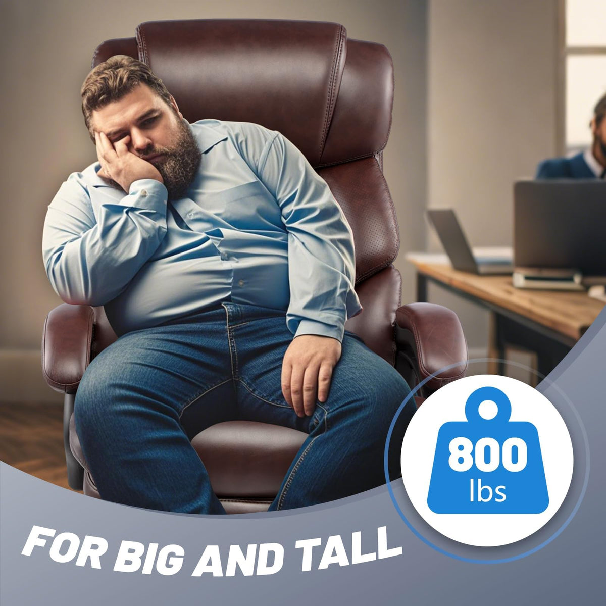Big and Tall Heavy Duty Executive Office Chair with High Back N967