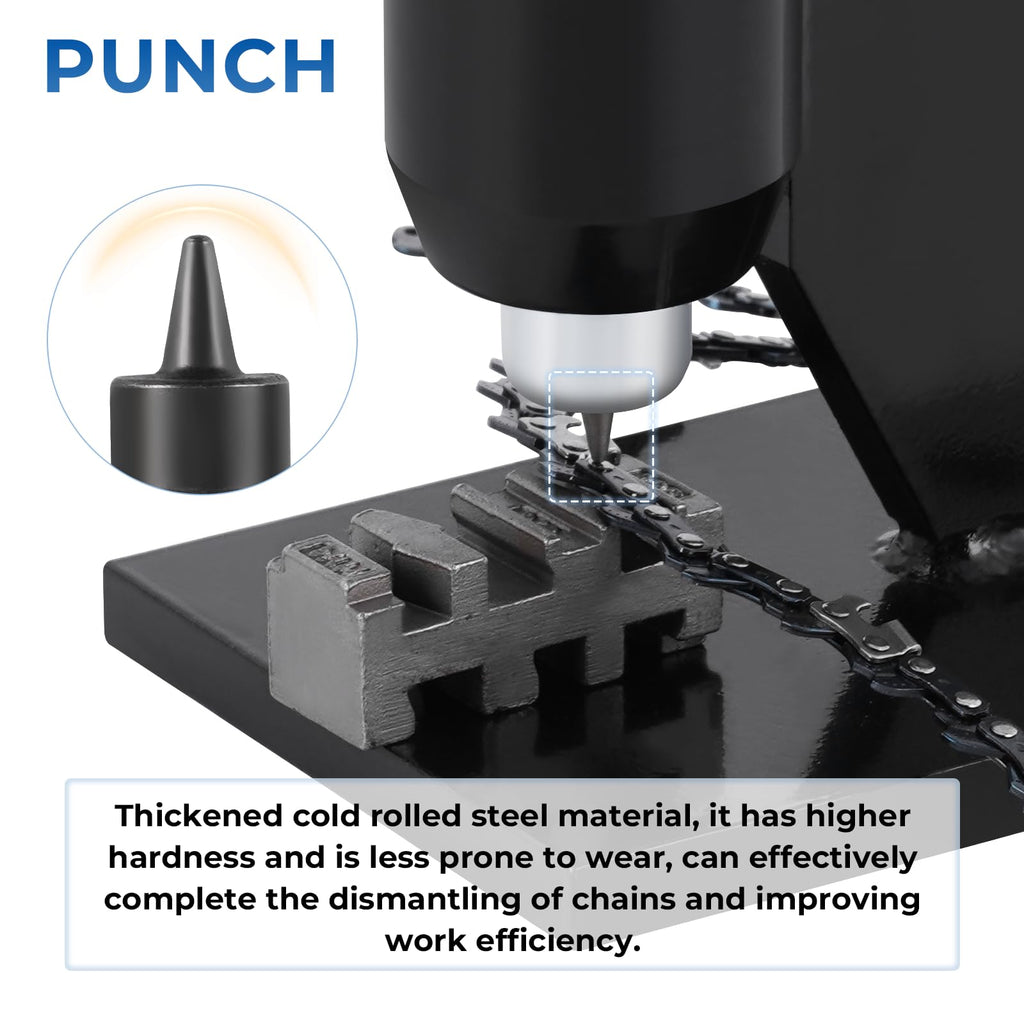 Chainsaw Chain Breaker Repair Tool with Two Punches and One Base A380001