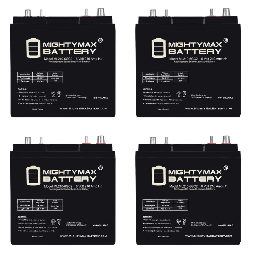 6V 210AH Deep Cycle AGM Battery 4 Pack V8601