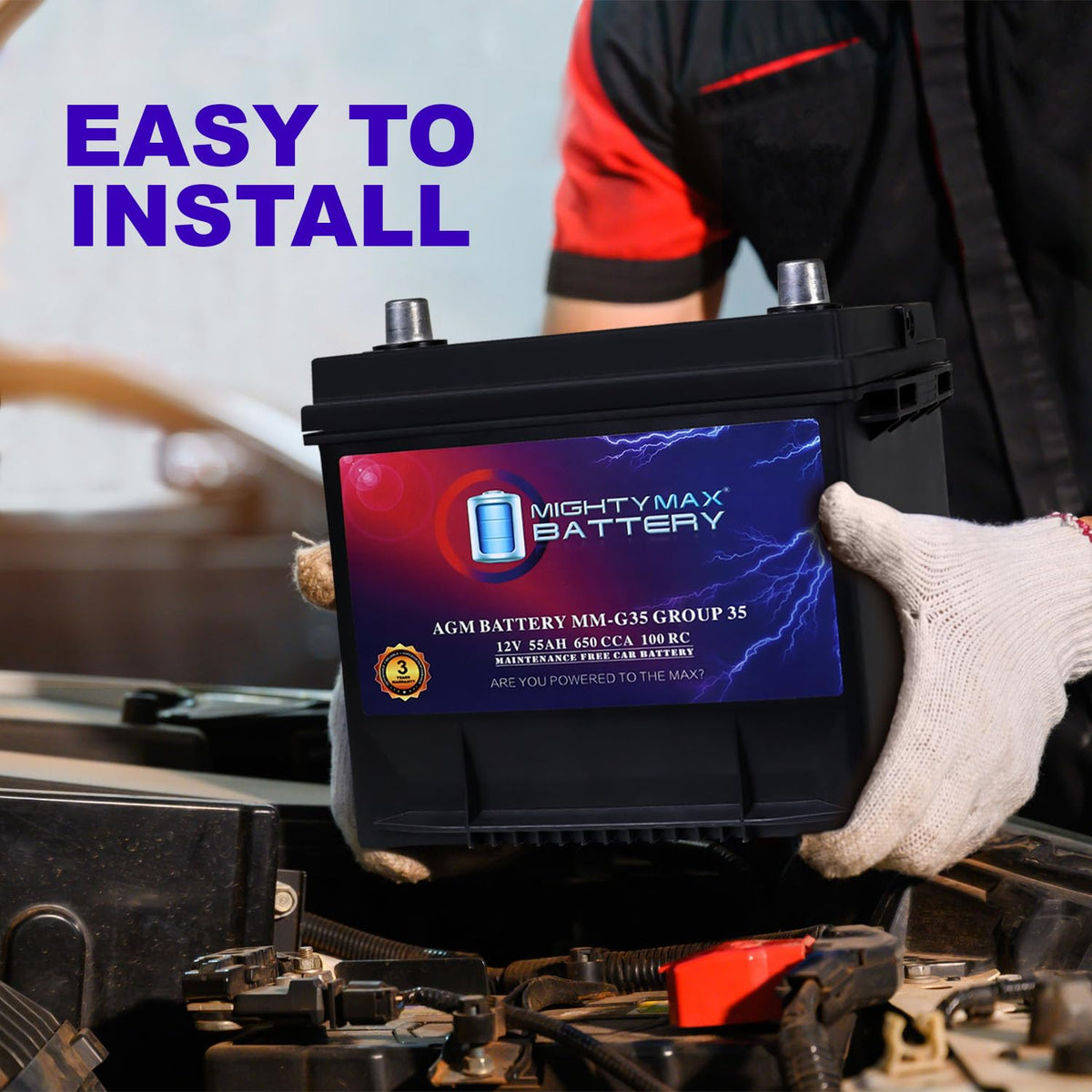 12V 55Ah AGM Replacement Battery F205074