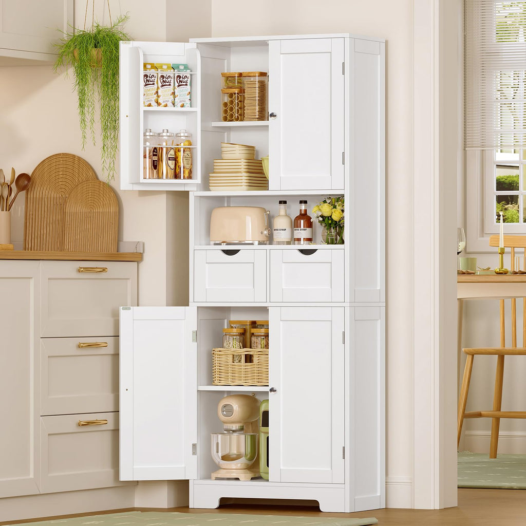 63.4"H Kitchen Pantry Cabinet with 4 Door Shelves Y43258