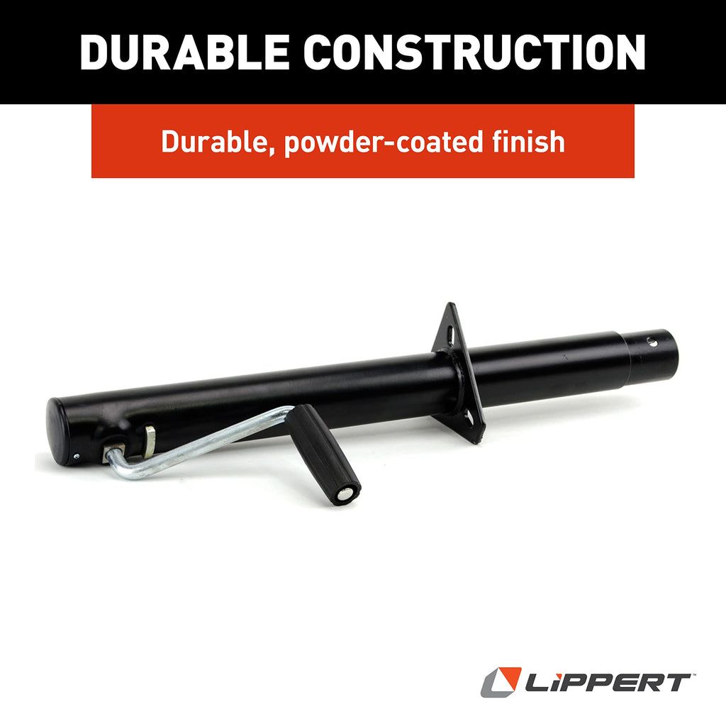 Black Side Wind Tongue Jack with Mounting Hardware B292