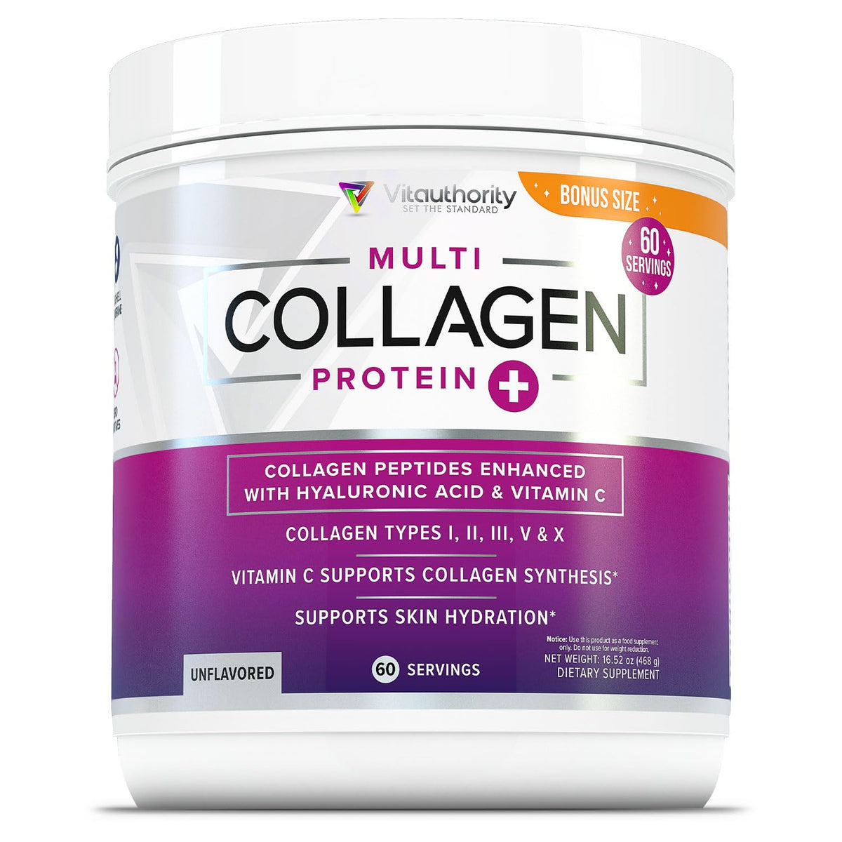 Unflavored Hydrolyzed Multi Collagen Peptides Powder 60 Servings S601399