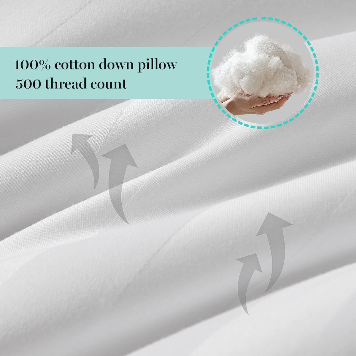 King Size Set of 2 Bed Pillows E5119
