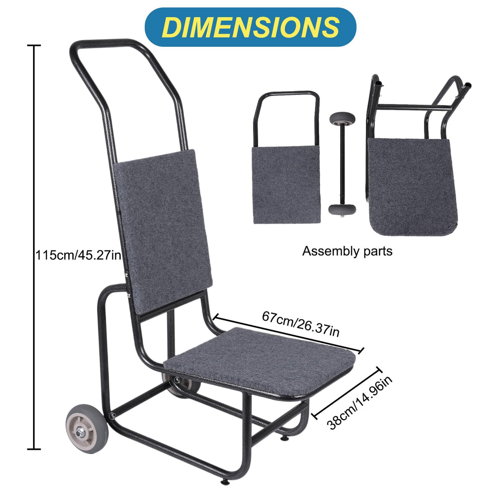 Folding Chair Table Cart with Wheels Q6064