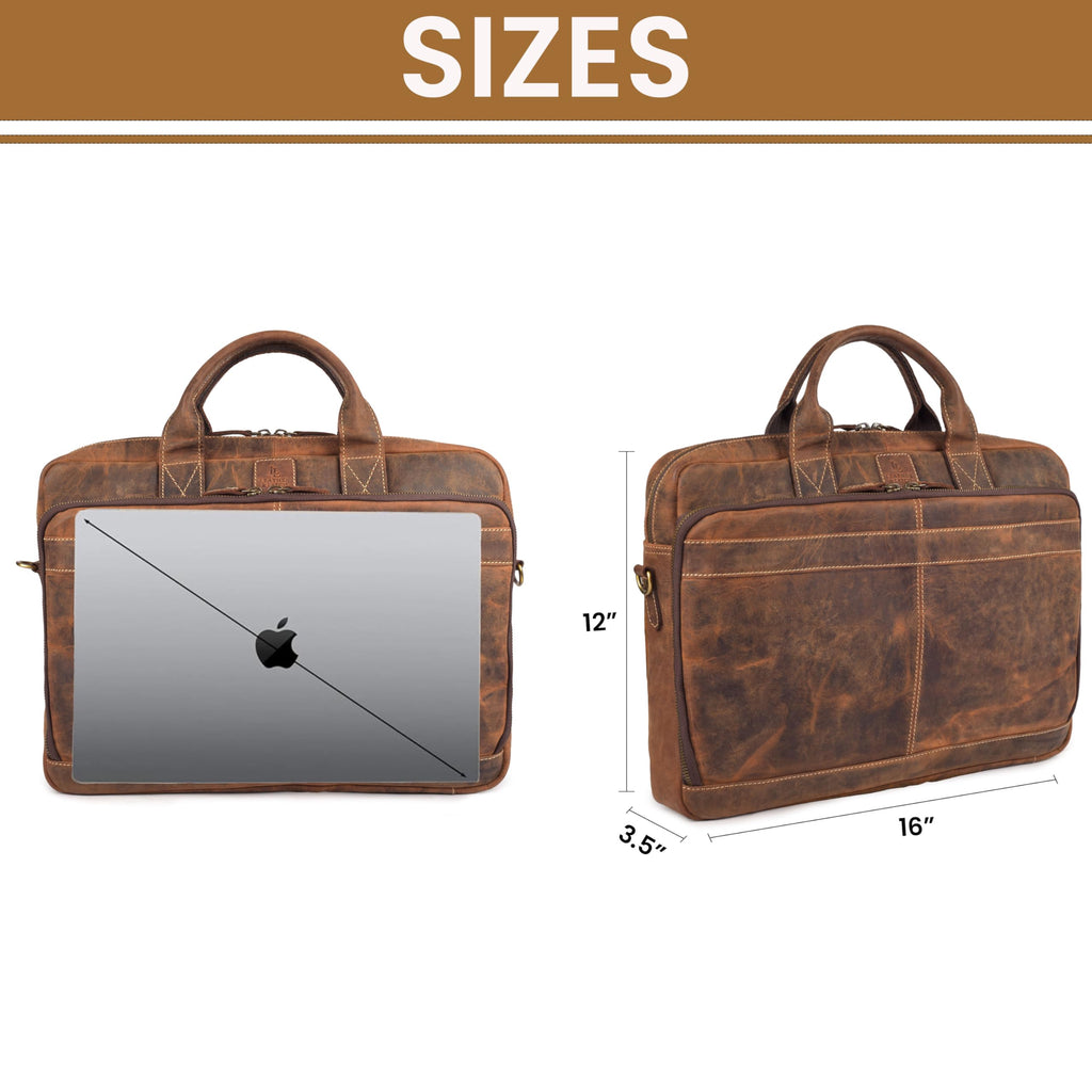 Full Grain Leather Messenger Bag L90082