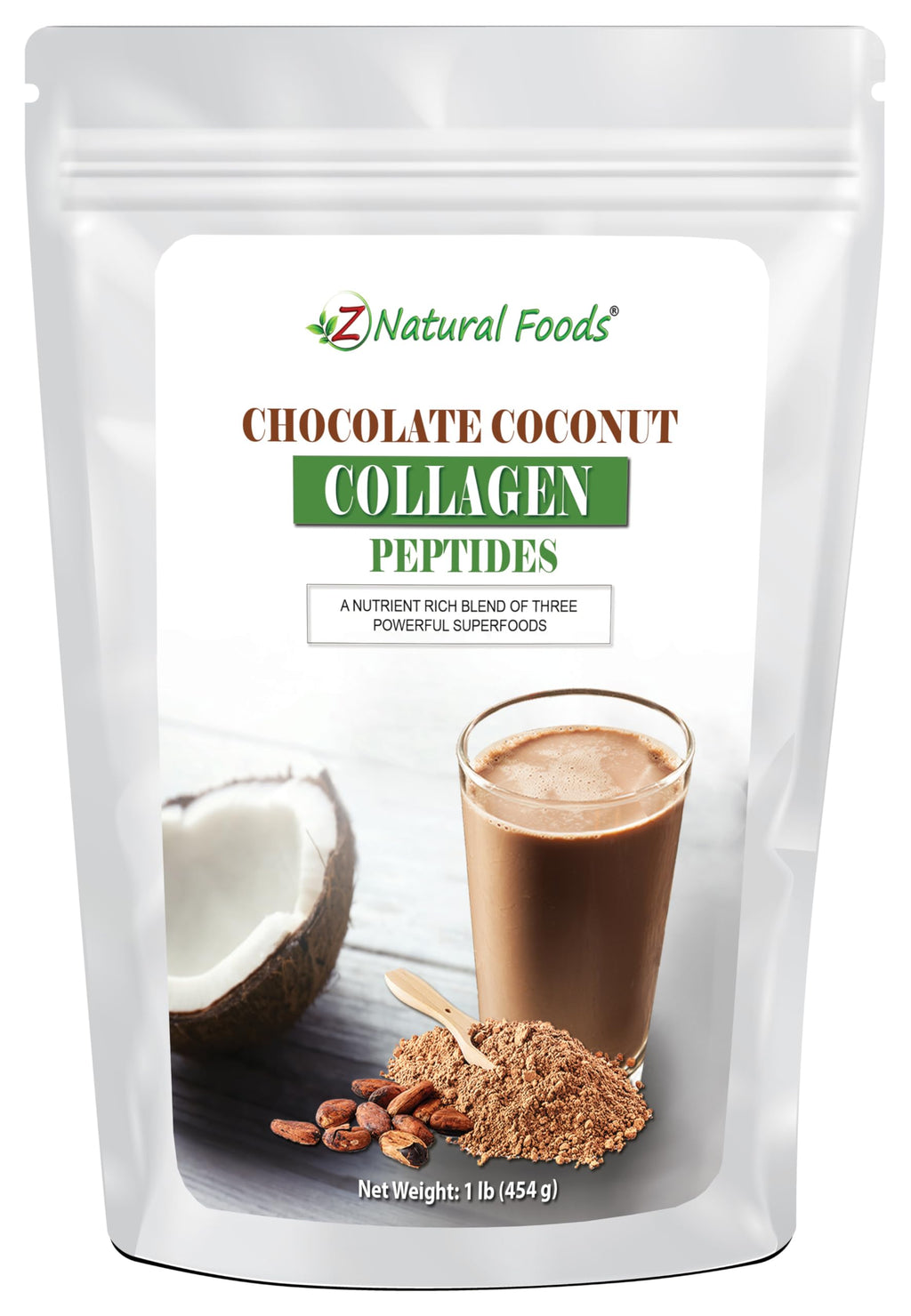 Chocolate Collagen Peptides with Coconut Milk Powder 1 lb M284