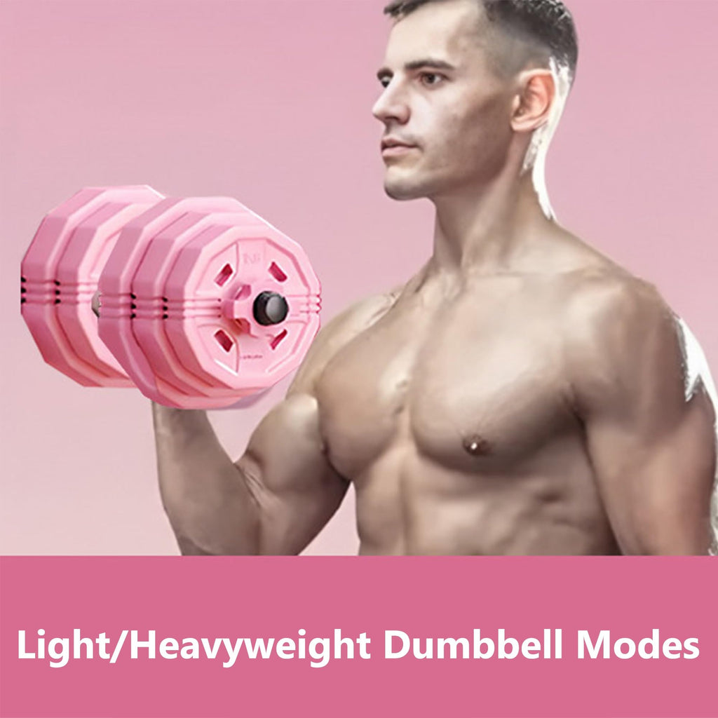 Adjustable Dumbbells Set 2 in 1 Free Weights Dumbbell Barbell Set I812537
