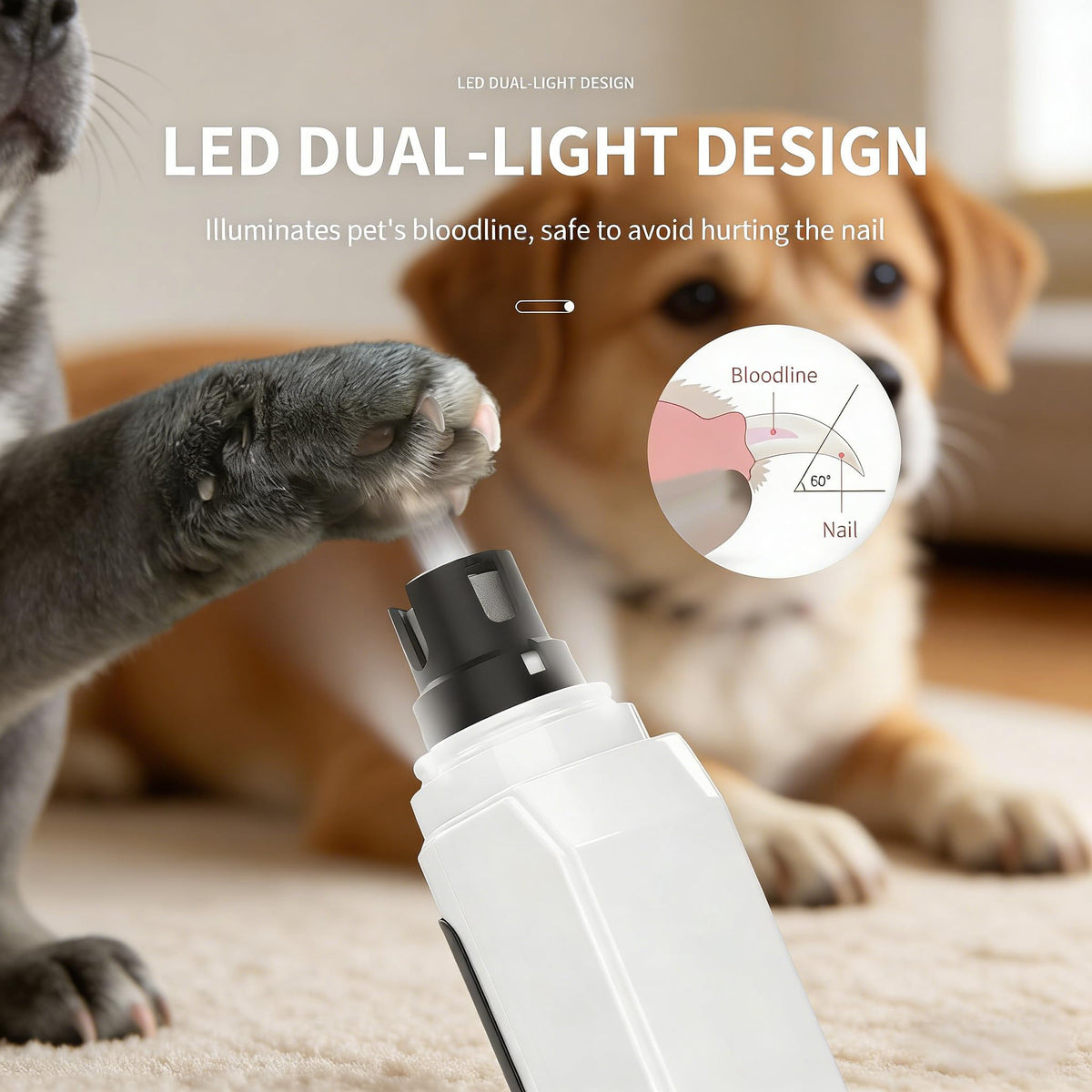 Nail Grinder with 3 Adjustable Speeds & Led Light K883