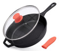10" Pre-Seasoned Cast Iron Skillet with Glass Lid S5910